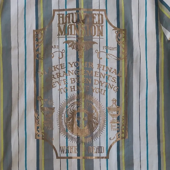 Disney Haunted Mansion Multicolor Striped Button Down Shirt - Picture 6 of 9